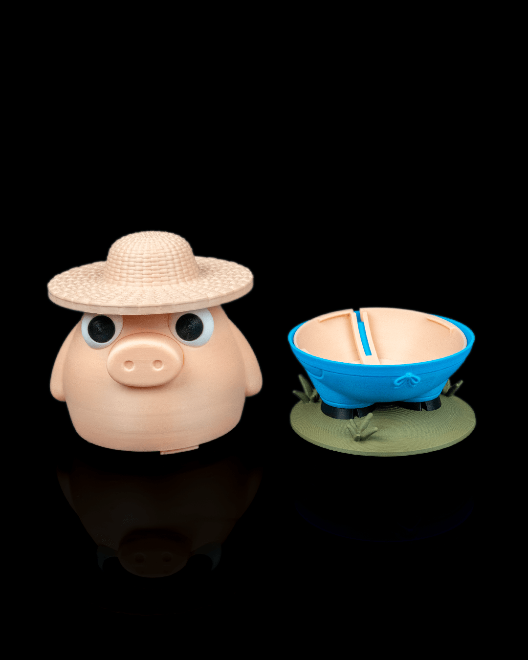 Funny Farmer Pig Coin Bank – 3D Printed Gag Gift