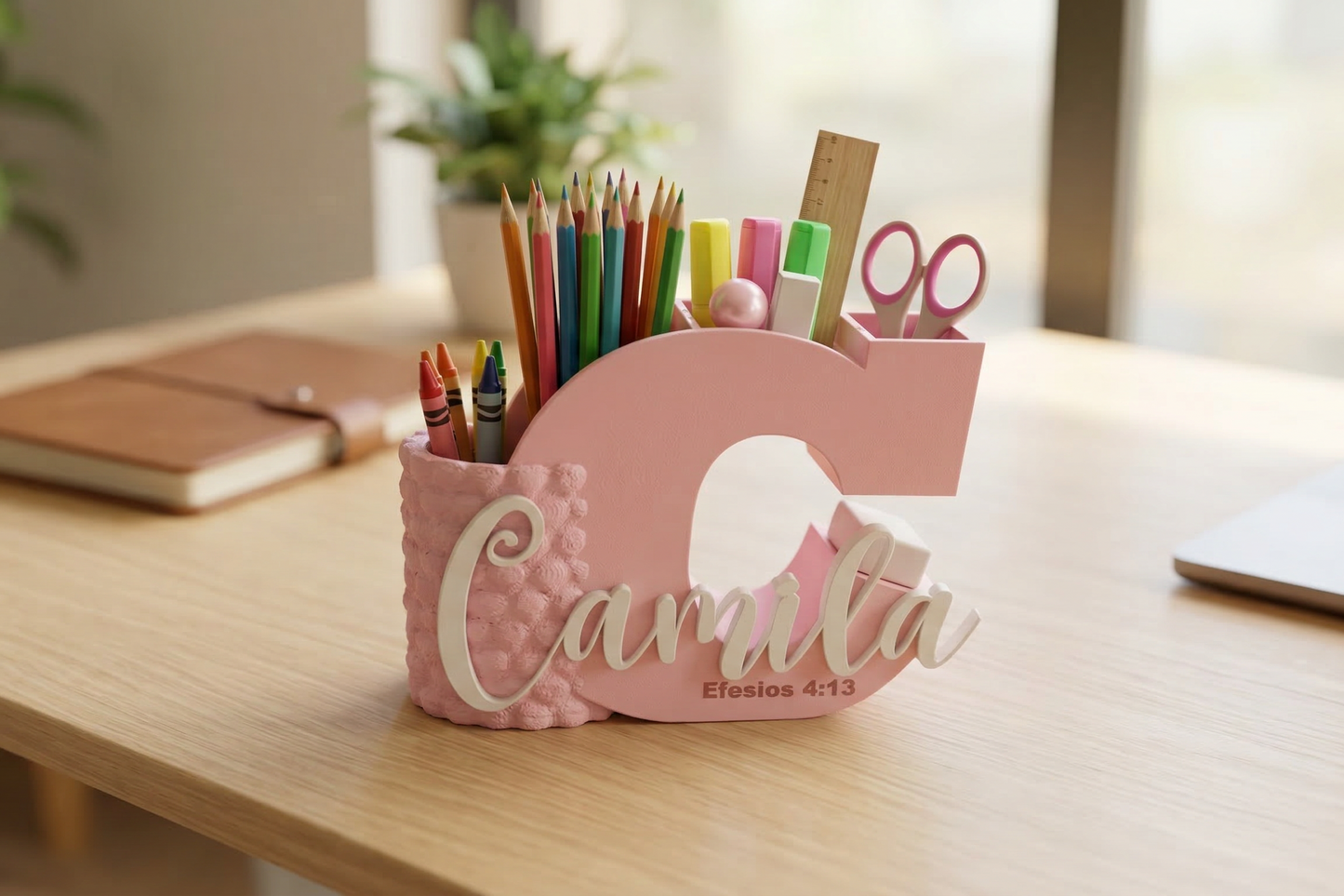Custom 3D Printed Name Desk Organizer | Personalized Office Decor